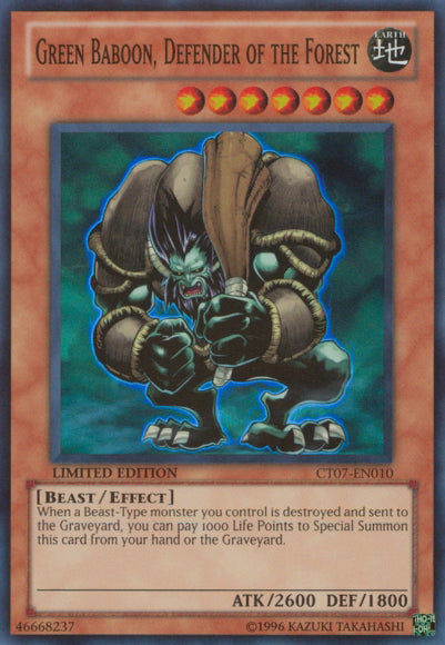 Green Baboon, Defender of the Forest [CT07-EN010] Super Rare | Deep Dive Games St. Marys