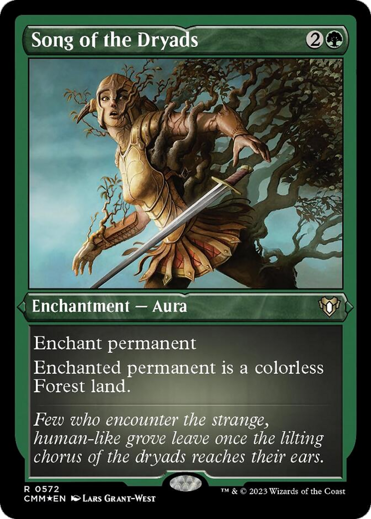 Song of the Dryads (Foil Etched) [Commander Masters] | Deep Dive Games St. Marys