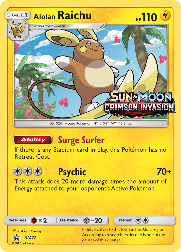 Alolan Raichu (SM72) (Prerelease Promo) [Sun & Moon: Black Star Promos] | Deep Dive Games St. Marys