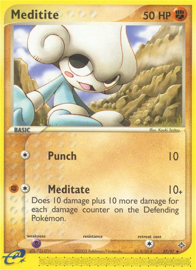 Meditite (37/97) [EX: Dragon] | Deep Dive Games St. Marys