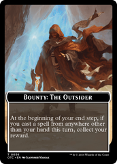 Bounty: The Outsider // Bounty Rules Double-Sided Token [Outlaws of Thunder Junction Commander Tokens] | Deep Dive Games St. Marys