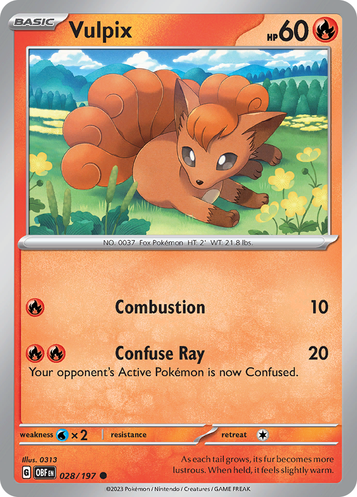 Vulpix (028/197) [Scarlet & Violet: Obsidian Flames] | Deep Dive Games St. Marys