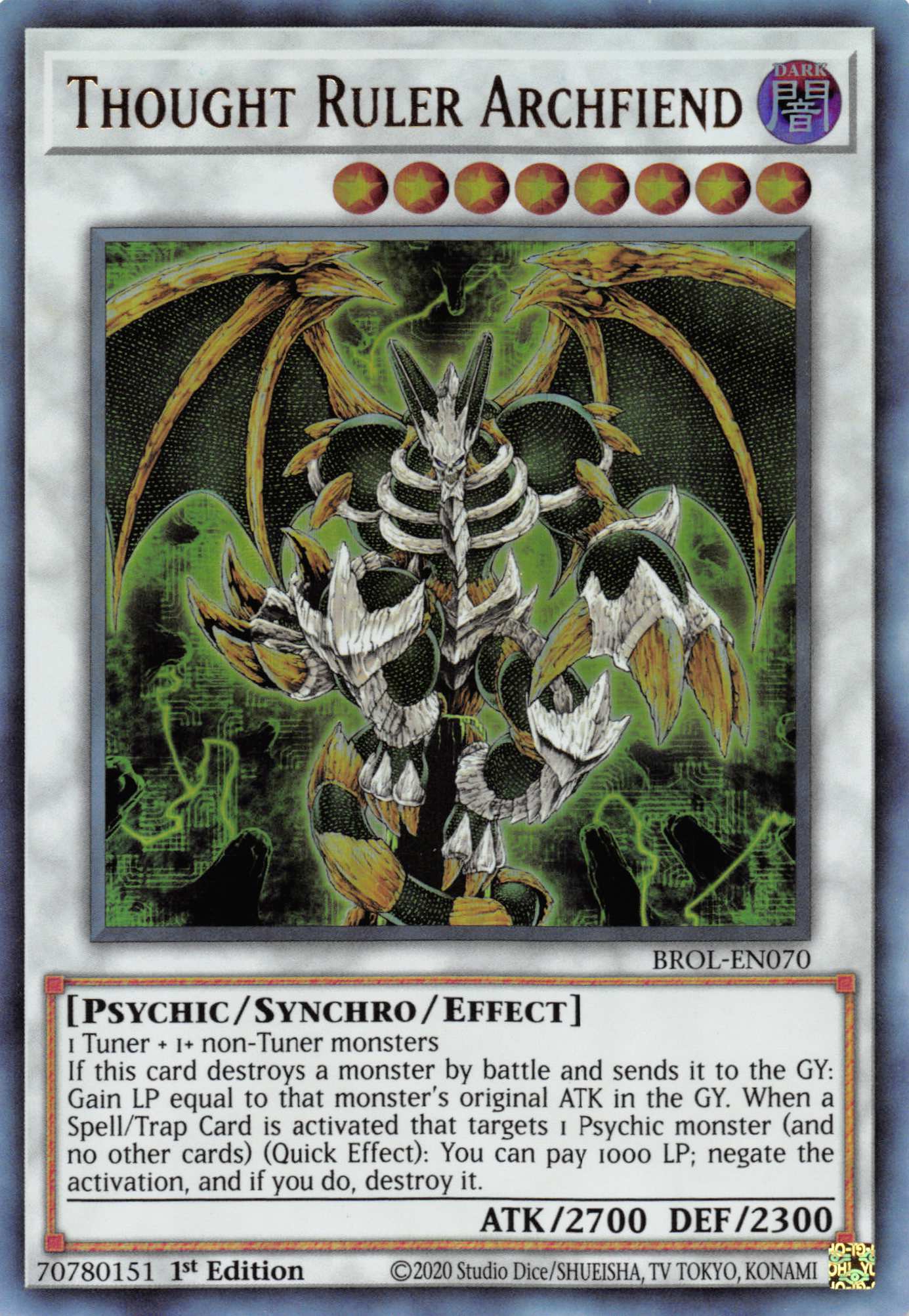 Thought Ruler Archfiend [BROL-EN070] Ultra Rare | Deep Dive Games St. Marys