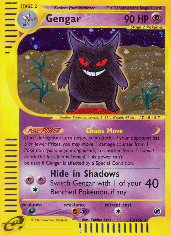 Gengar (13/165) [Expedition: Base Set] | Deep Dive Games St. Marys