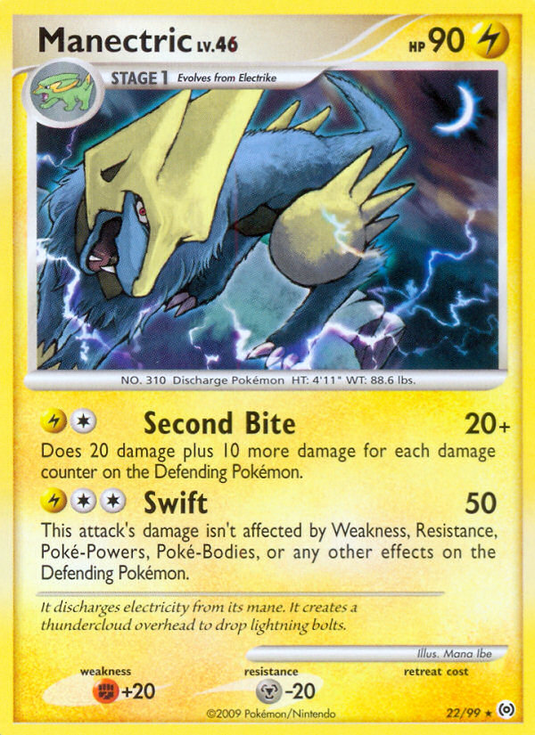 Manectric (22/99) [Platinum: Arceus] | Deep Dive Games St. Marys