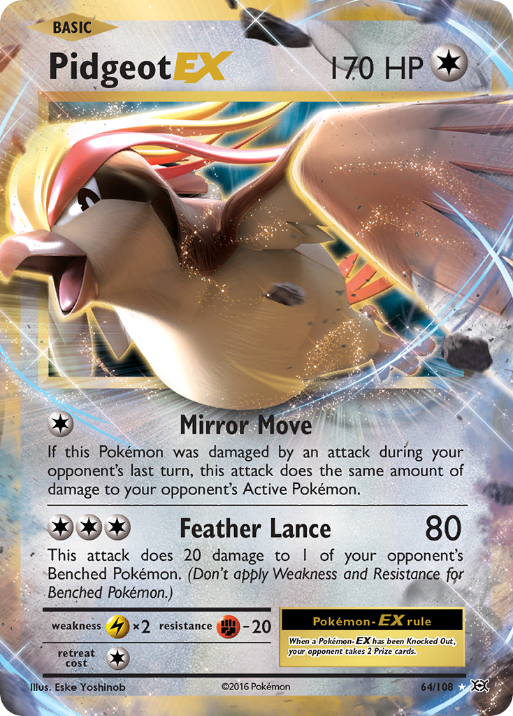 Pidgeot EX (64/108) [XY: Evolutions] | Deep Dive Games St. Marys