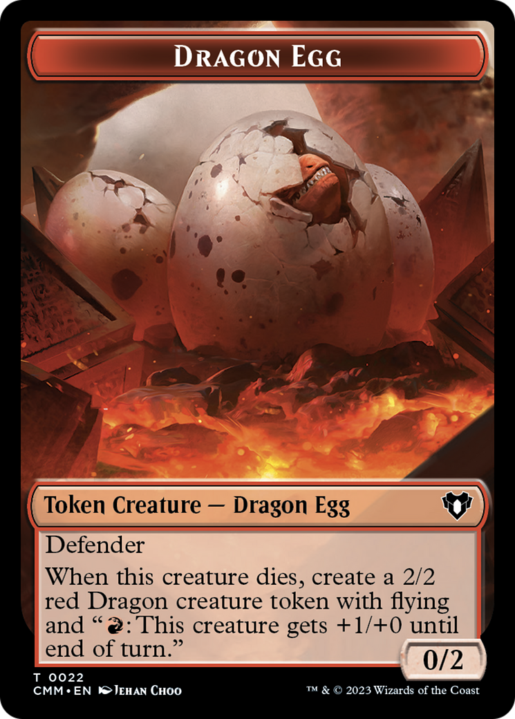 Dragon Egg Token [Commander Masters Tokens] | Deep Dive Games St. Marys