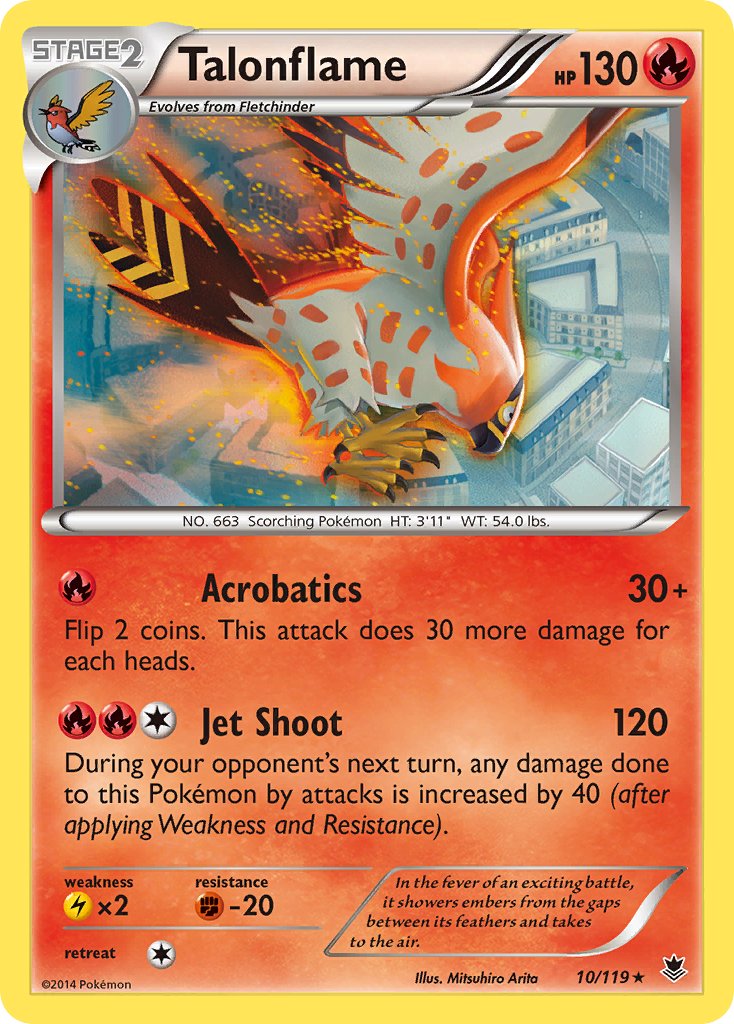 Talonflame (10/119) (Theme Deck Exclusive) [XY: Phantom Forces] | Deep Dive Games St. Marys