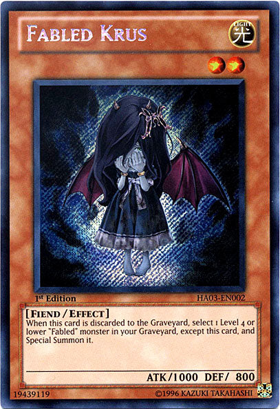 Fabled Krus [HA03-EN002] Secret Rare | Deep Dive Games St. Marys