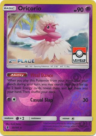 Oricorio (55/145) (League Promo 2nd Place) [Sun & Moon: Guardians Rising] | Deep Dive Games St. Marys