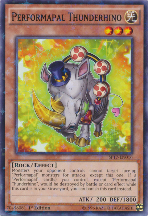 Performapal Thunderhino [SP17-EN016] Starfoil Rare | Deep Dive Games St. Marys