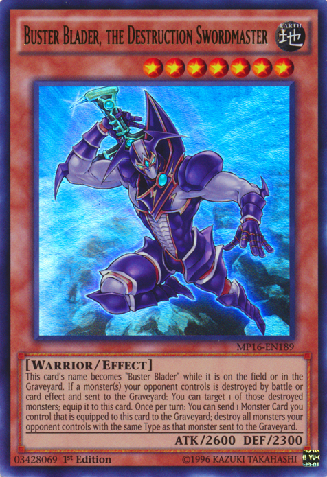 Buster Blader, the Destruction Swordmaster [MP16-EN189] Ultra Rare | Deep Dive Games St. Marys