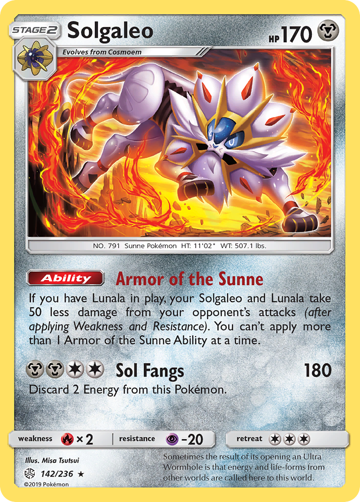 Solgaleo (142/236) [Sun & Moon: Cosmic Eclipse] | Deep Dive Games St. Marys