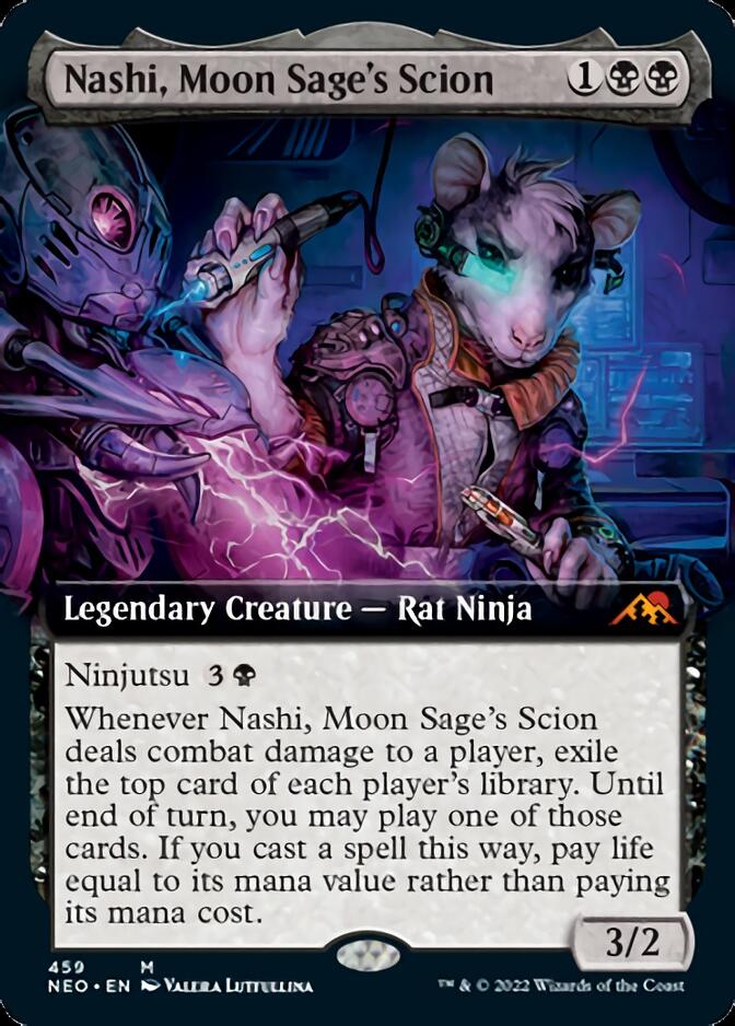 Nashi, Moon Sage's Scion (Extended Art) [Kamigawa: Neon Dynasty] | Deep Dive Games St. Marys