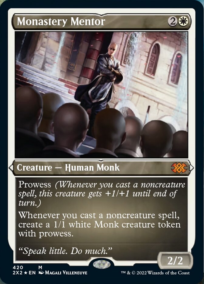 Monastery Mentor (Foil Etched) [Double Masters 2022] | Deep Dive Games St. Marys