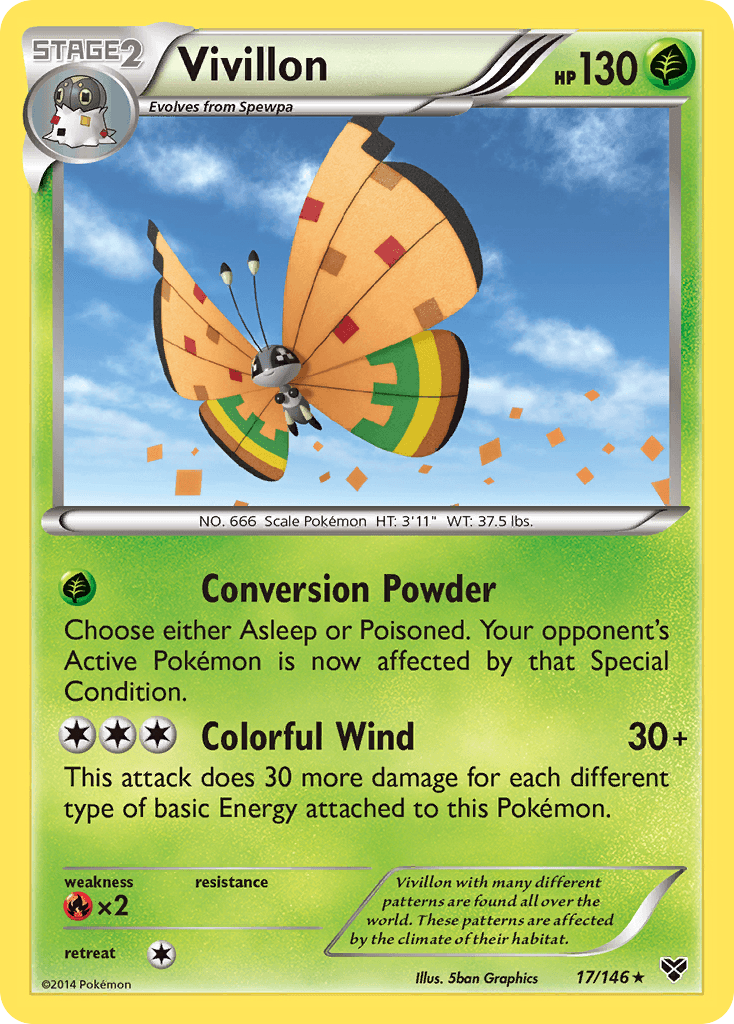 Vivillon (17/146) (High Plains Form/Orange Wings) [XY: Base Set] | Deep Dive Games St. Marys