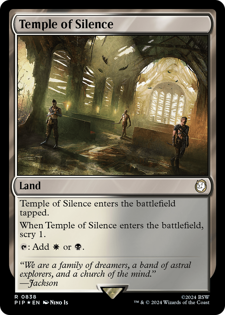 Temple of Silence (Surge Foil) [Fallout] | Deep Dive Games St. Marys
