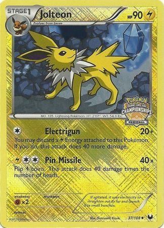 Jolteon (37/108) (Regional Championship) [League & Championship Cards] | Deep Dive Games St. Marys