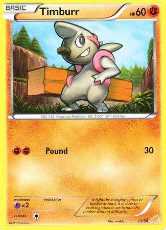 Timburr (11/30) [Black & White: Trainer Kit - Excadrill] | Deep Dive Games St. Marys