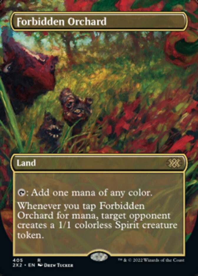 Forbidden Orchard (Borderless Alternate Art) [Double Masters 2022] | Deep Dive Games St. Marys