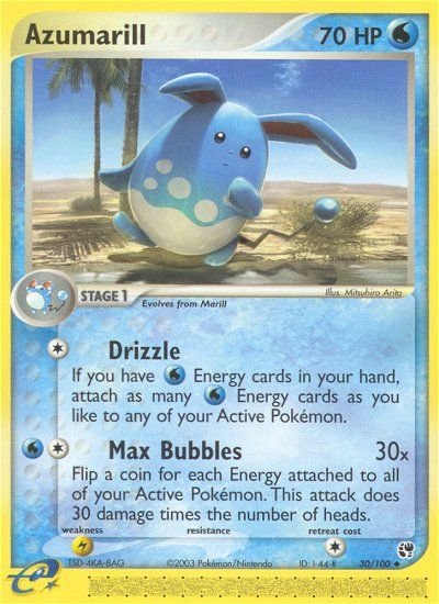 Azumarill (30/100) [EX: Sandstorm] | Deep Dive Games St. Marys