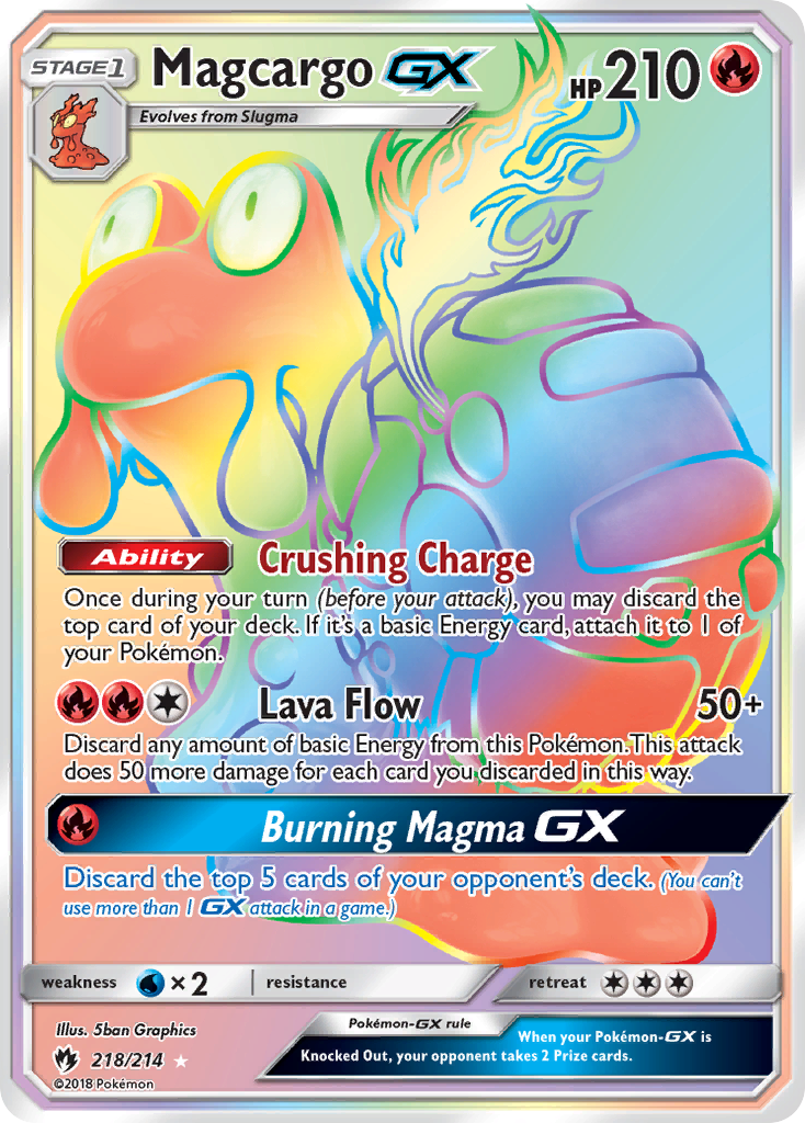 Magcargo GX (218/214) [Sun & Moon: Lost Thunder] | Deep Dive Games St. Marys