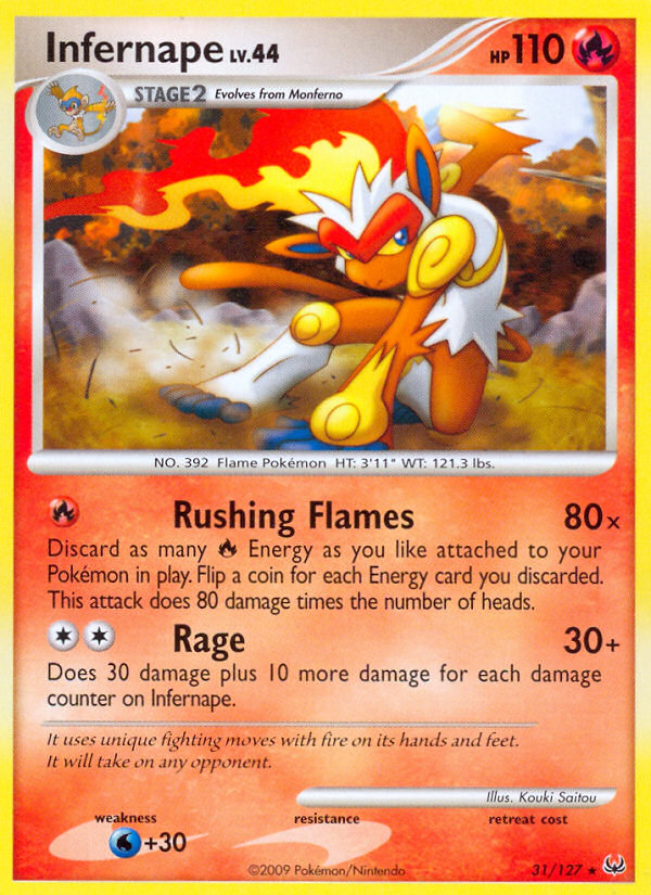 Infernape (31/127) [Platinum: Base Set] | Deep Dive Games St. Marys