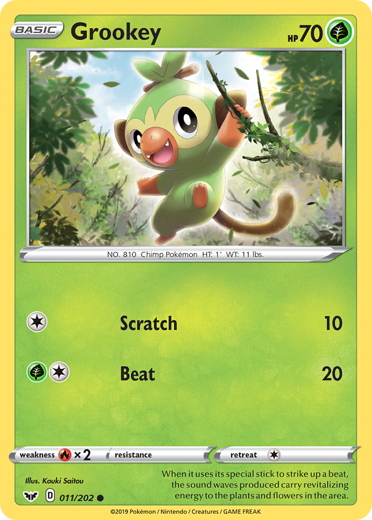 Grookey (011/202) [Sword & Shield: Base Set] | Deep Dive Games St. Marys