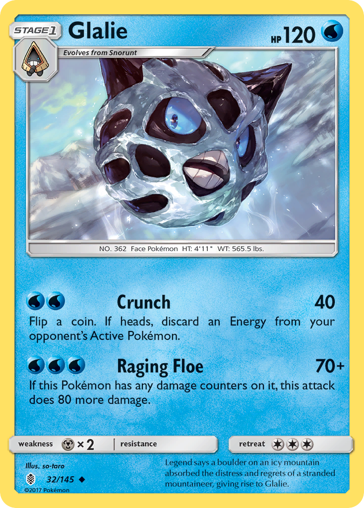 Glalie (32/145) [Sun & Moon: Guardians Rising] | Deep Dive Games St. Marys