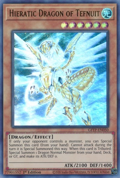 Hieratic Dragon of Tefnuit [GFTP-EN050] Ultra Rare | Deep Dive Games St. Marys