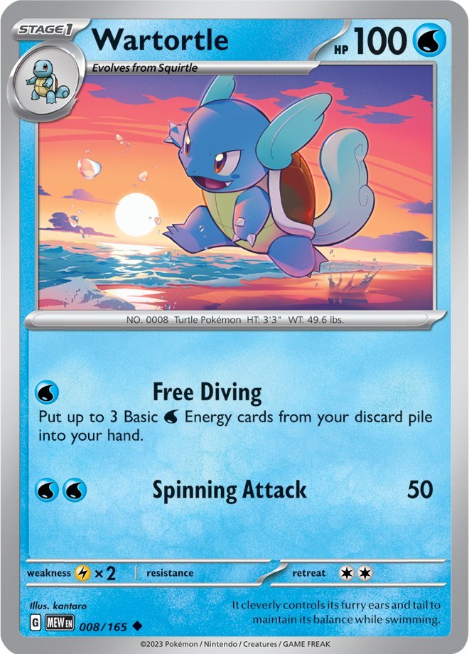 Wartortle (008/165) [Scarlet & Violet 151] | Deep Dive Games St. Marys