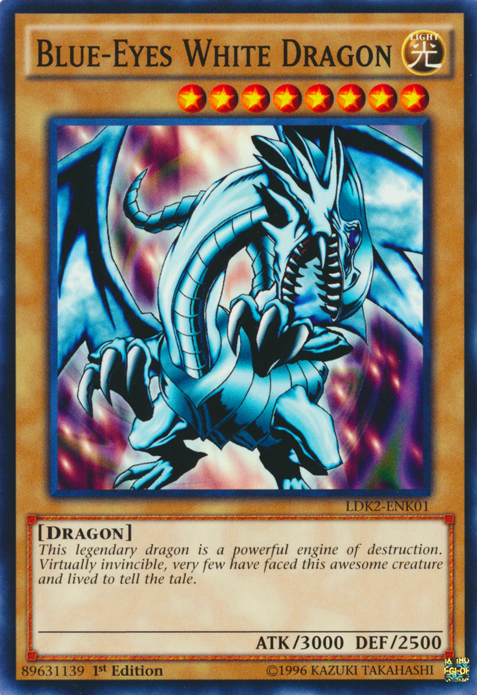 Blue-Eyes White Dragon (Version 1) [LDK2-ENK01] Common | Deep Dive Games St. Marys