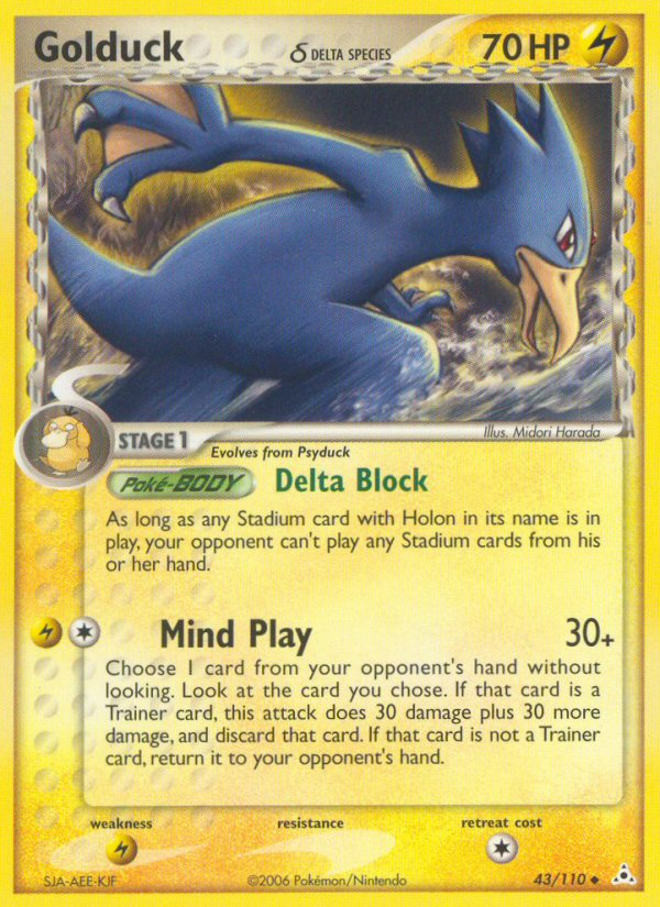 Golduck (43/110) (Delta Species) [EX: Holon Phantoms] | Deep Dive Games St. Marys