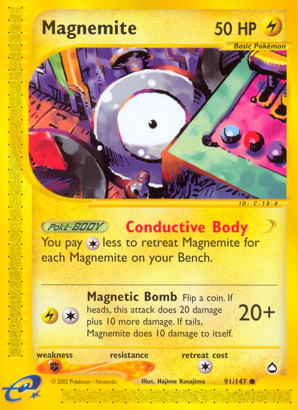 Magnemite (91/147) [Aquapolis] | Deep Dive Games St. Marys