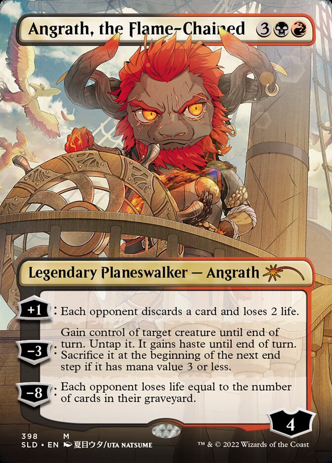 Angrath, the Flame-Chained (Borderless) [Secret Lair Drop Series] | Deep Dive Games St. Marys