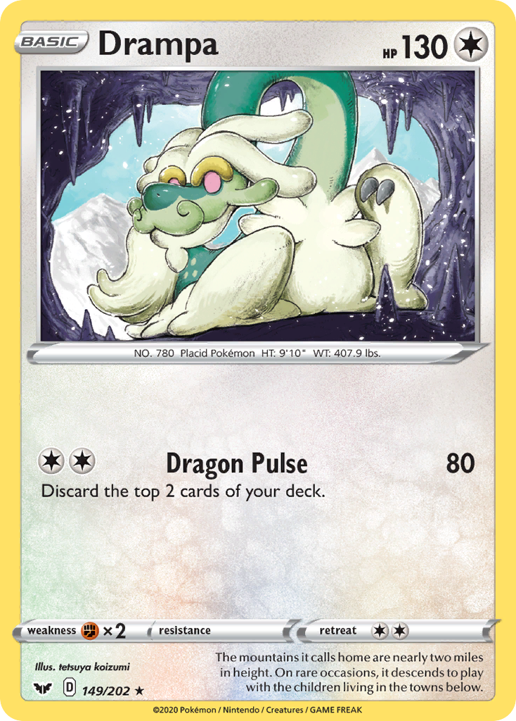 Drampa (149/202) [Sword & Shield: Base Set] | Deep Dive Games St. Marys