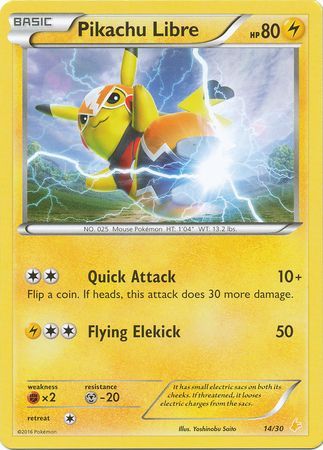 Pikachu Libre (14/30) [XY: Trainer Kit 3 - Pikachu Libre] | Deep Dive Games St. Marys