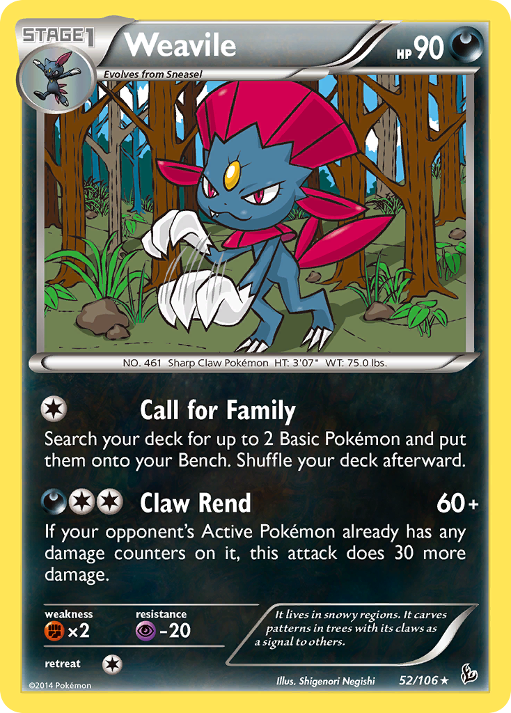 Weavile (52/106) [XY: Flashfire] | Deep Dive Games St. Marys