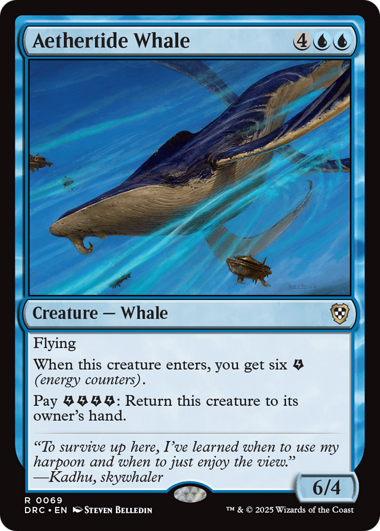 Aethertide Whale [Aetherdrift Commander] | Deep Dive Games St. Marys