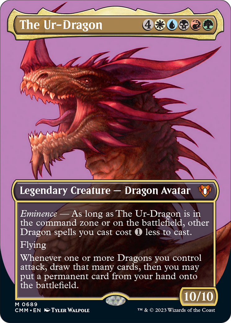 The Ur-Dragon (Borderless Profile) [Commander Masters] | Deep Dive Games St. Marys