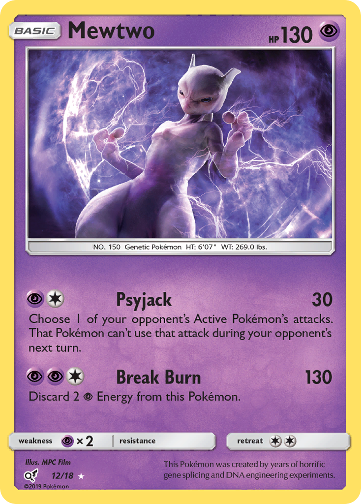 Mewtwo (12/18) [Sun & Moon: Detective Pikachu] | Deep Dive Games St. Marys