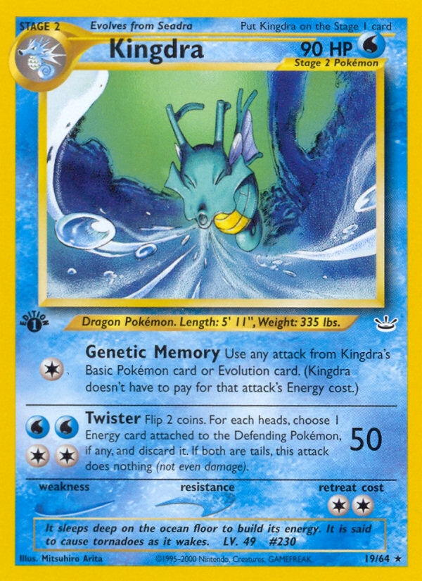 Kingdra (19/64) [Neo Revelation 1st Edition] | Deep Dive Games St. Marys