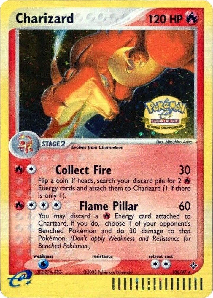 Charizard (100/097) (National Championships) [League & Championship Cards] | Deep Dive Games St. Marys