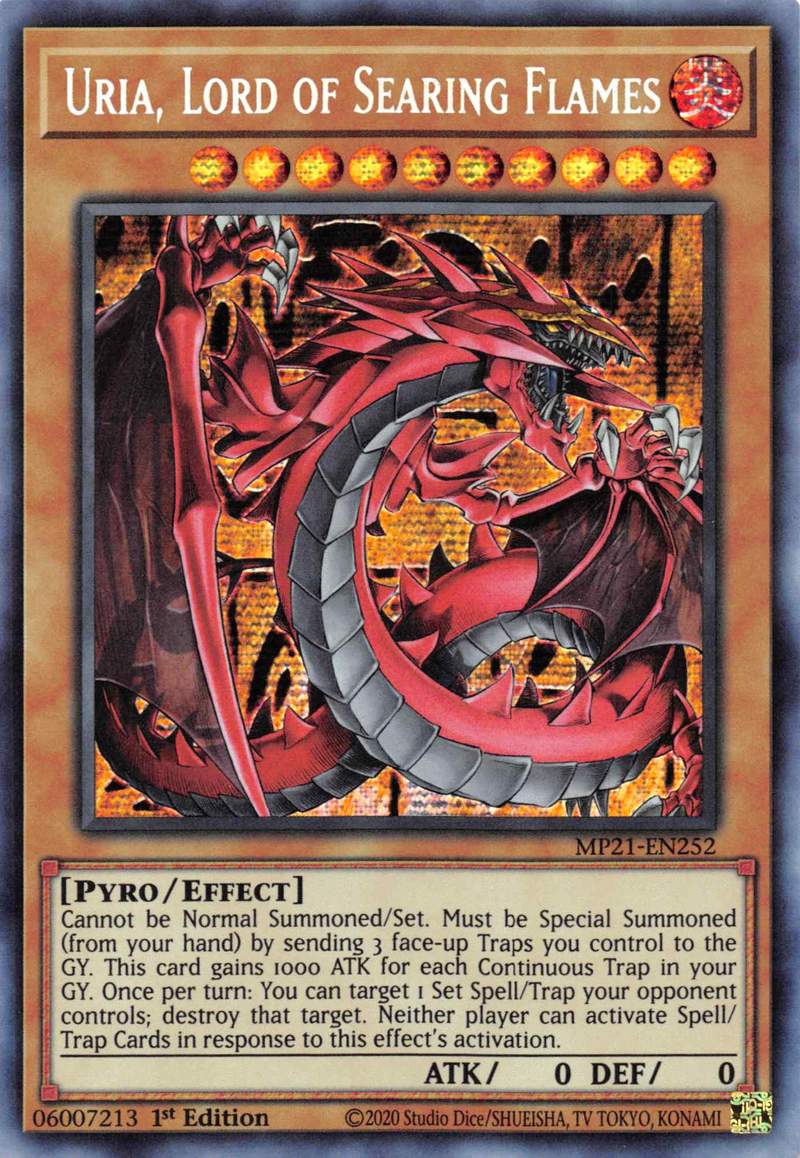 Uria, Lord of Searing Flames [MP21-EN252] Prismatic Secret Rare | Deep Dive Games St. Marys