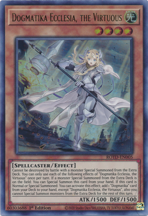 Dogmatika Ecclesia, the Virtuous [ROTD-EN005] Ultra Rare | Deep Dive Games St. Marys