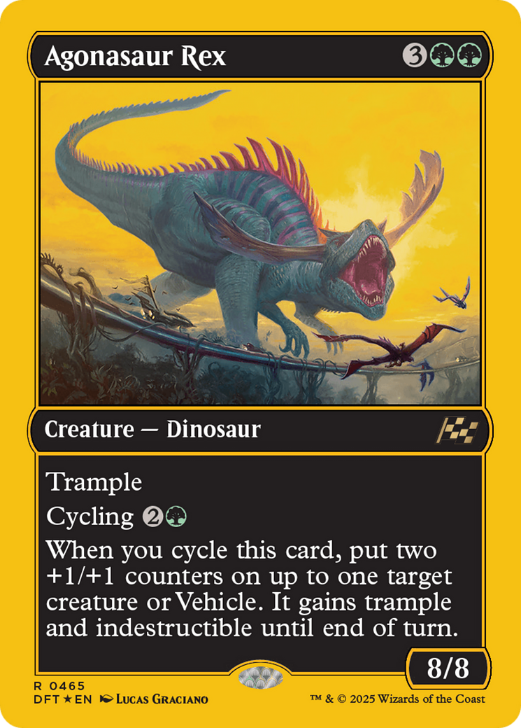 Agonasaur Rex (First-Place Foil) [Aetherdrift] | Deep Dive Games St. Marys