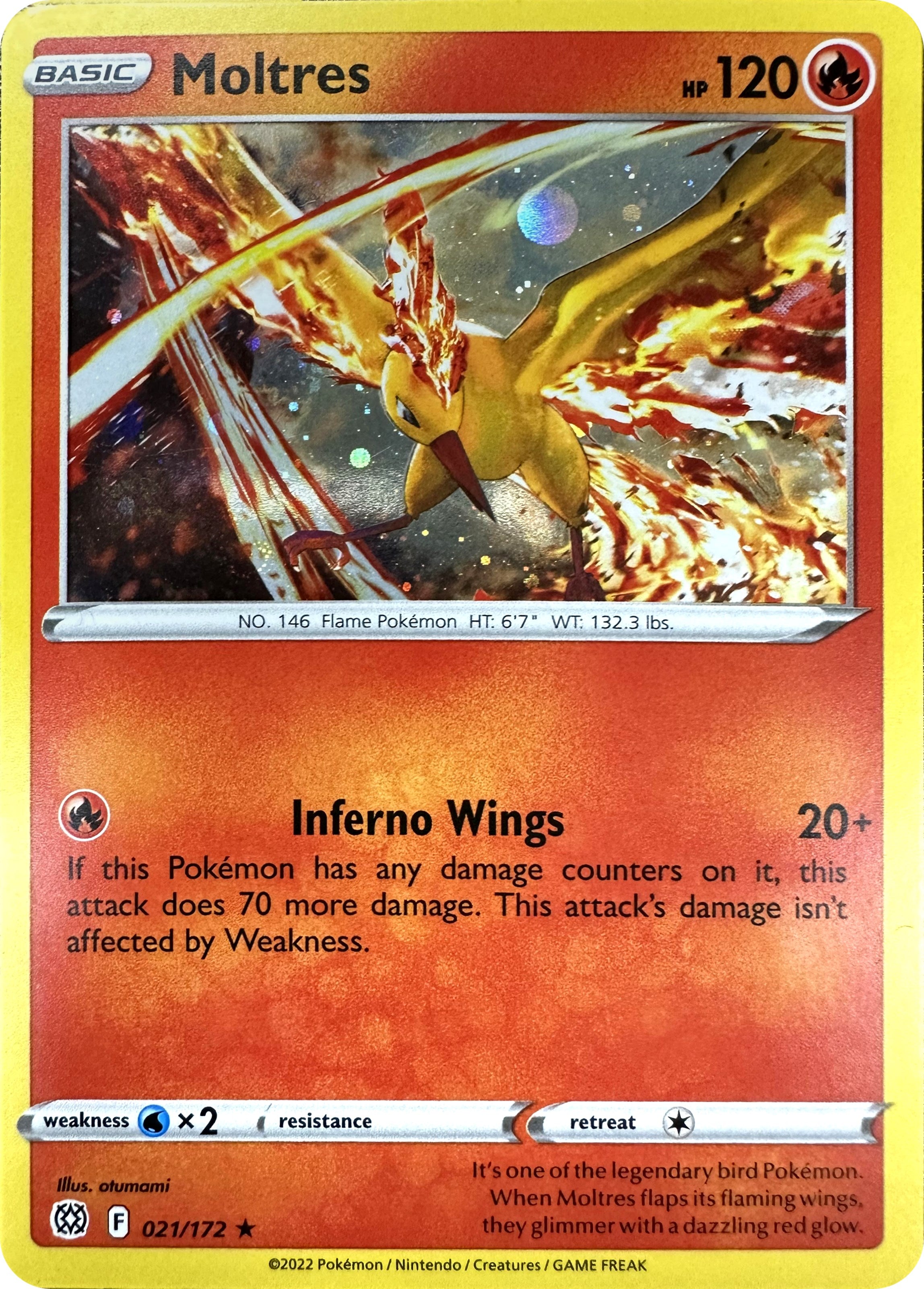 Moltres (021/172) (Cosmos Holo) [Sword & Shield: Brilliant Stars] | Deep Dive Games St. Marys