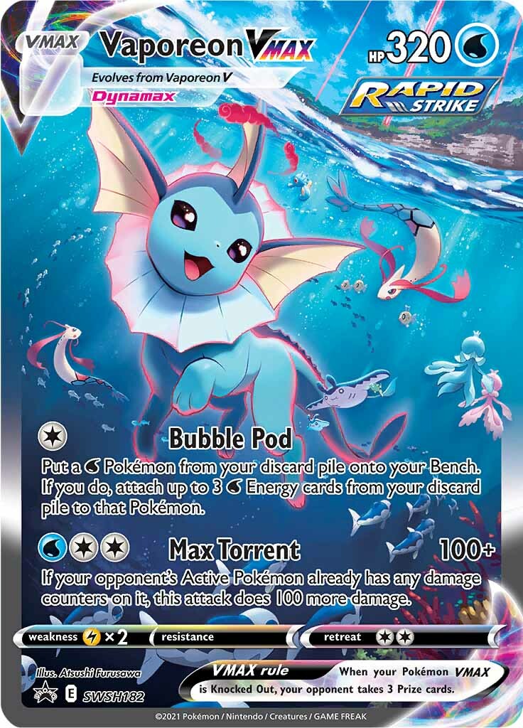 Vaporeon VMAX (SWSH182) [Sword & Shield: Black Star Promos] | Deep Dive Games St. Marys