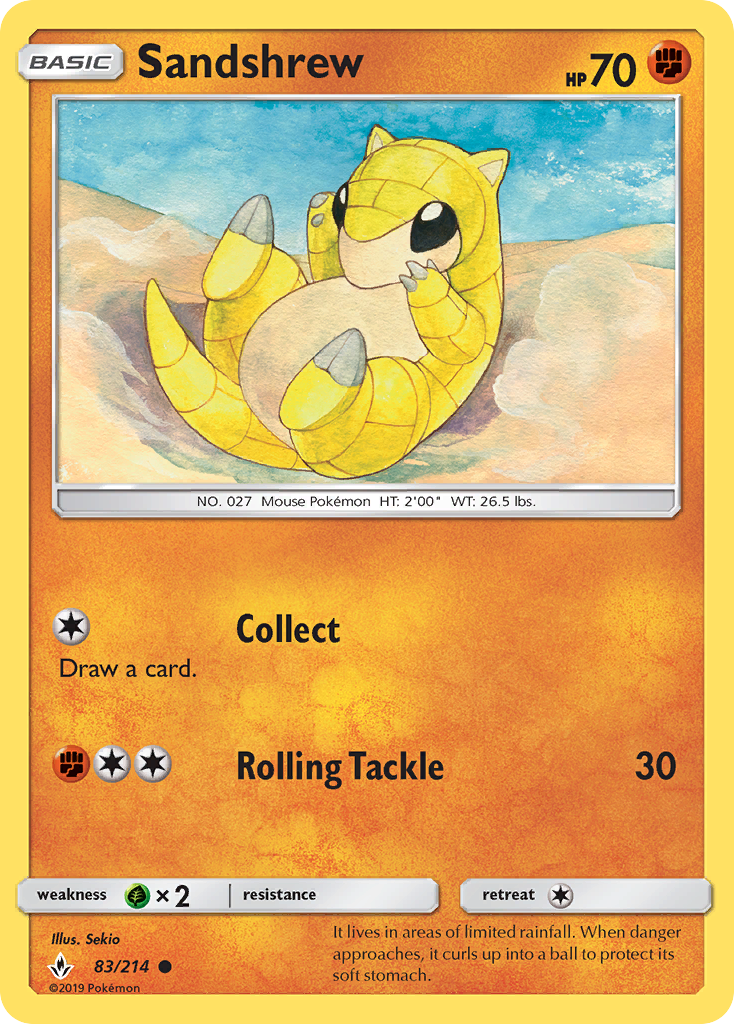 Sandshrew (83/214) [Sun & Moon: Unbroken Bonds] | Deep Dive Games St. Marys