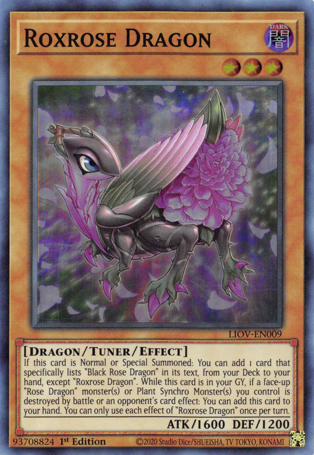 Roxrose Dragon [LIOV-EN009] Super Rare | Deep Dive Games St. Marys